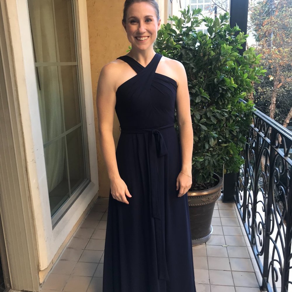 Kennedy Blue Bridesmaid Dress - Elena, Navy (Size 4)